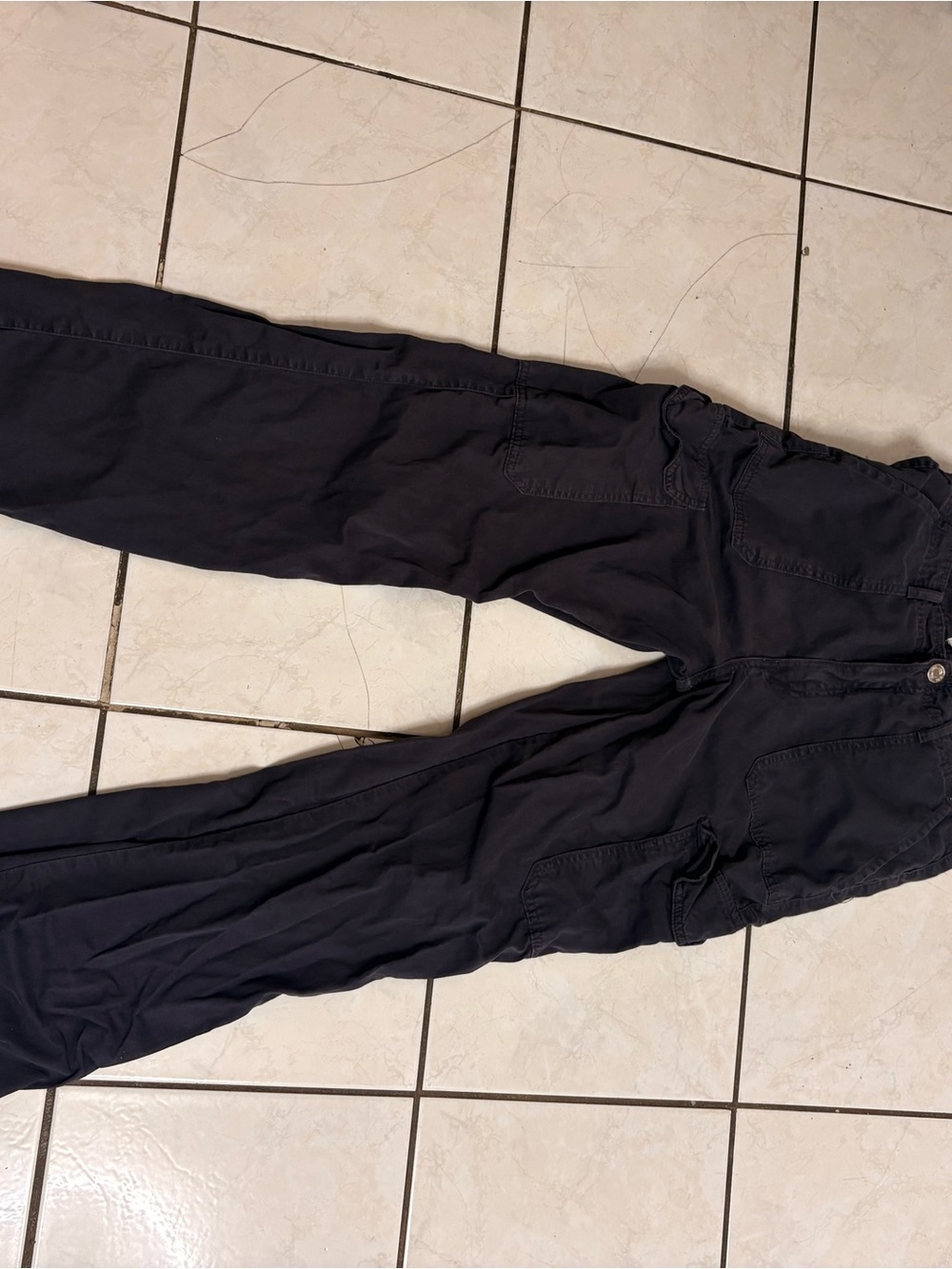 Zara Men's Navy Cargo Trousers